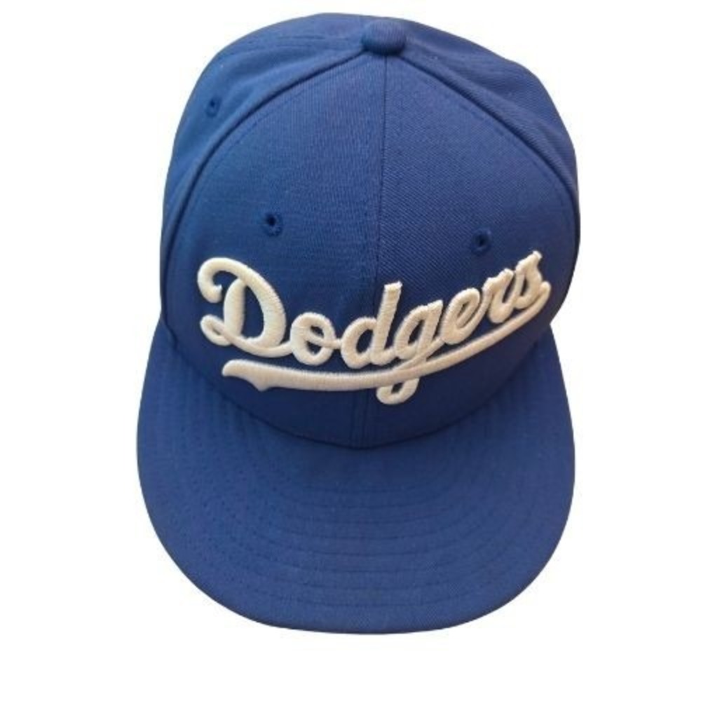 Fanatics Los Angeles Dodgers Fitted 7 1/8 Hat Blue Script Logo MLB Cap Baseball